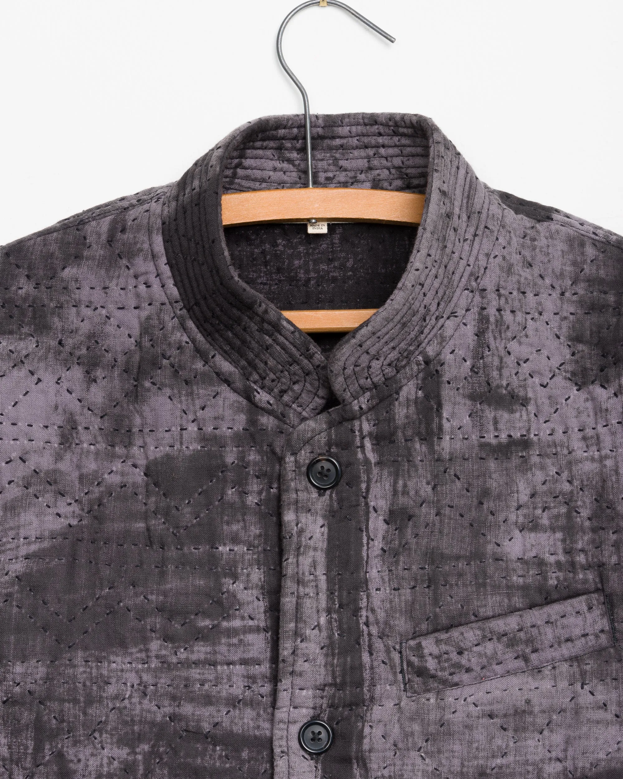 Raj Nehru Jacket in Quilted Potai