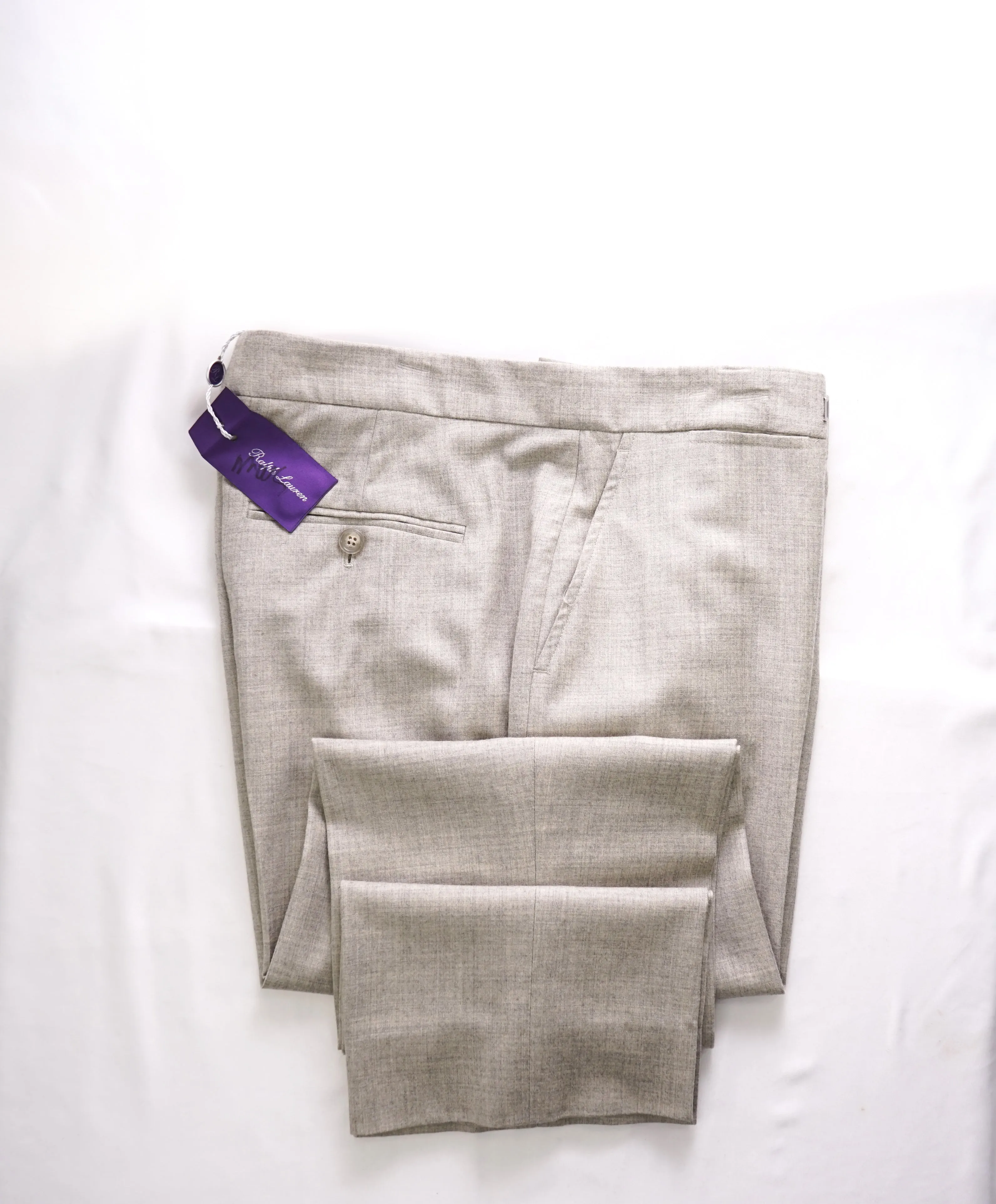 RALPH LAUREN PURPLE LABEL - Gray Soft Wool Premium Dress Pants  - sz12