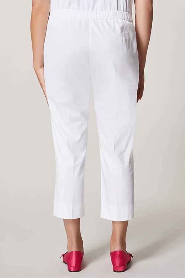 RECITA STRETCH SATIN CROPPED TROUSERS