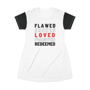 Redeemed T-Shirt Dress - White/Black