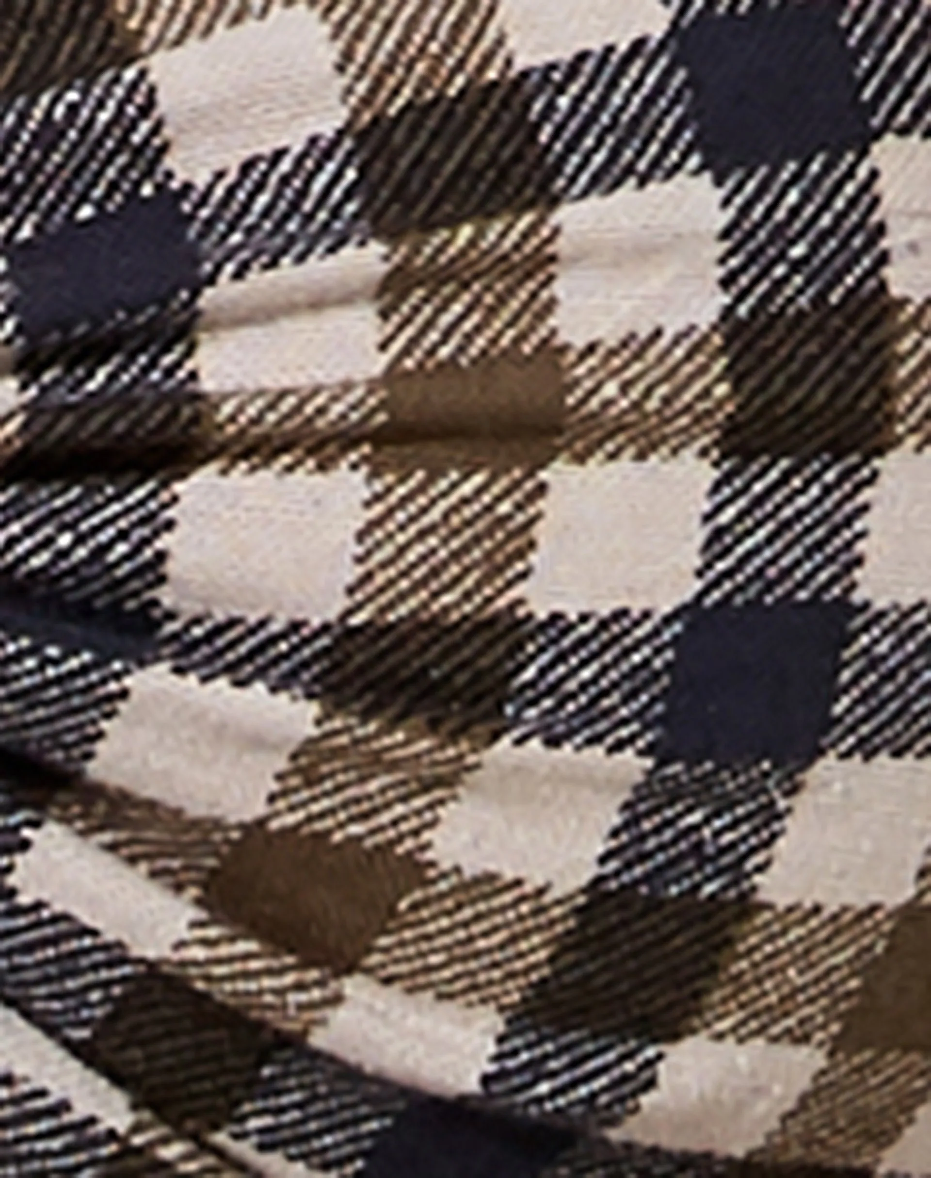 Reilo Crop Top in 40's Check Tan