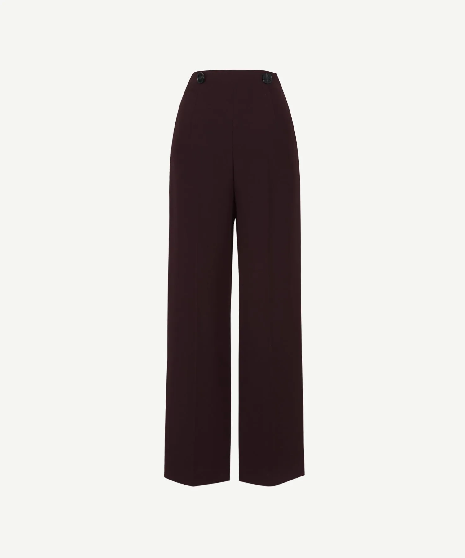 [Restocked] Deep mahogany buttoned waist pouch trousers