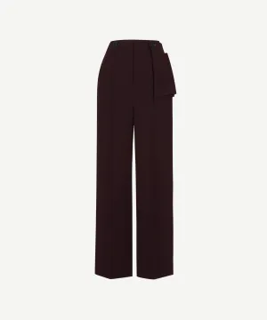 [Restocked] Deep mahogany buttoned waist pouch trousers