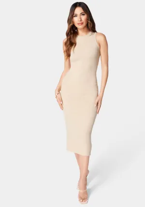 Rib Sleeveless Midi Dress
