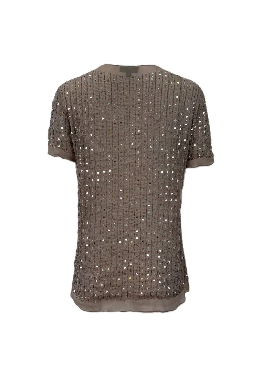 RICHARD CHAI Women's Beige Embroidered Top #7F11 NWT