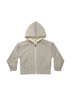 Rylee & Cru - Play Hooded Windbreaker - Grey Micro Check