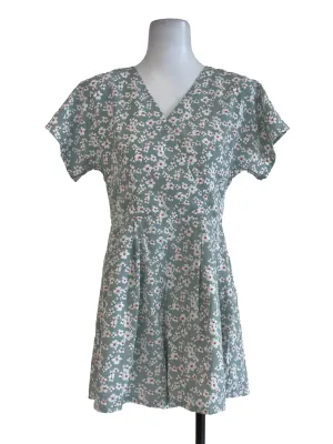 Sage Green Daisy Romper
