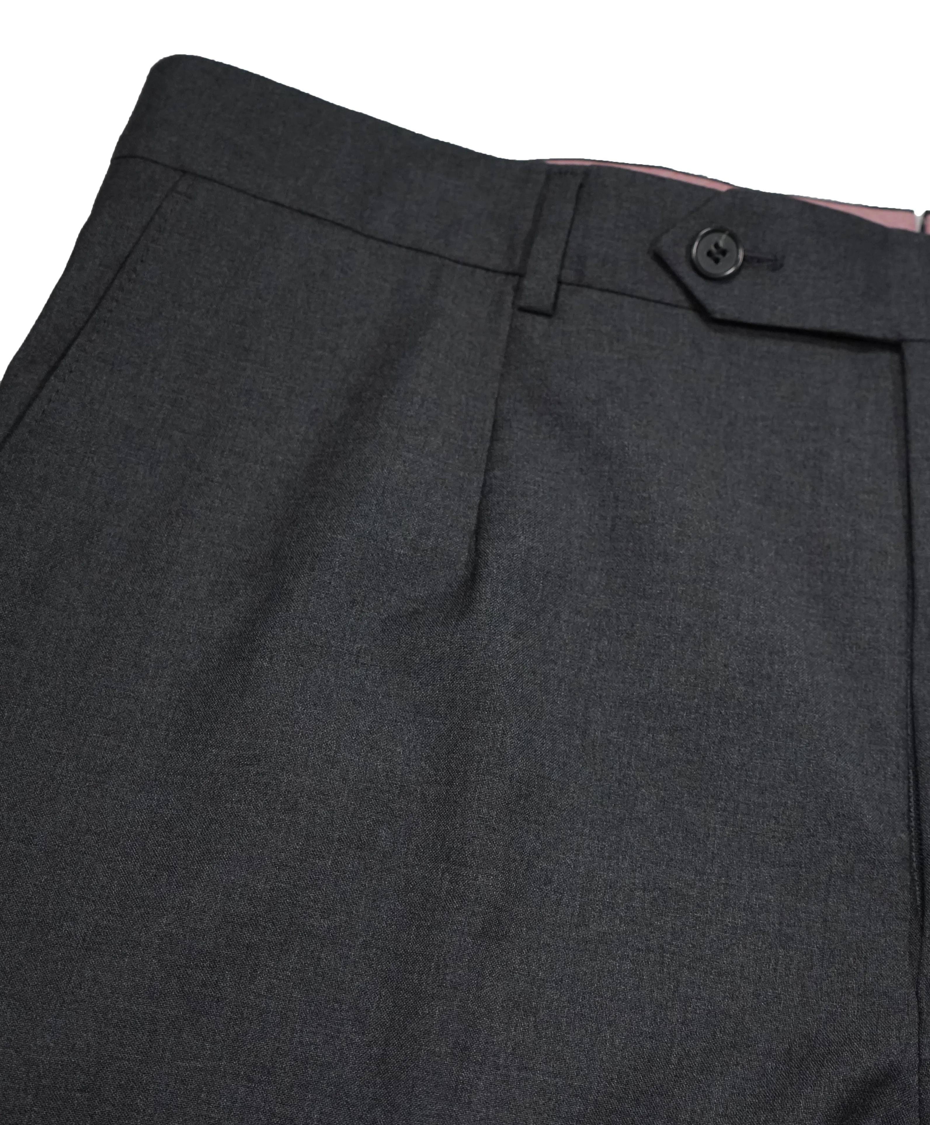 SAMUELSOHN - REDA 110’s Wool Gray Flat Front Dress Pants - 37W