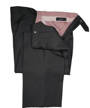 SAMUELSOHN - REDA 110’s Wool Gray Flat Front Dress Pants - 37W