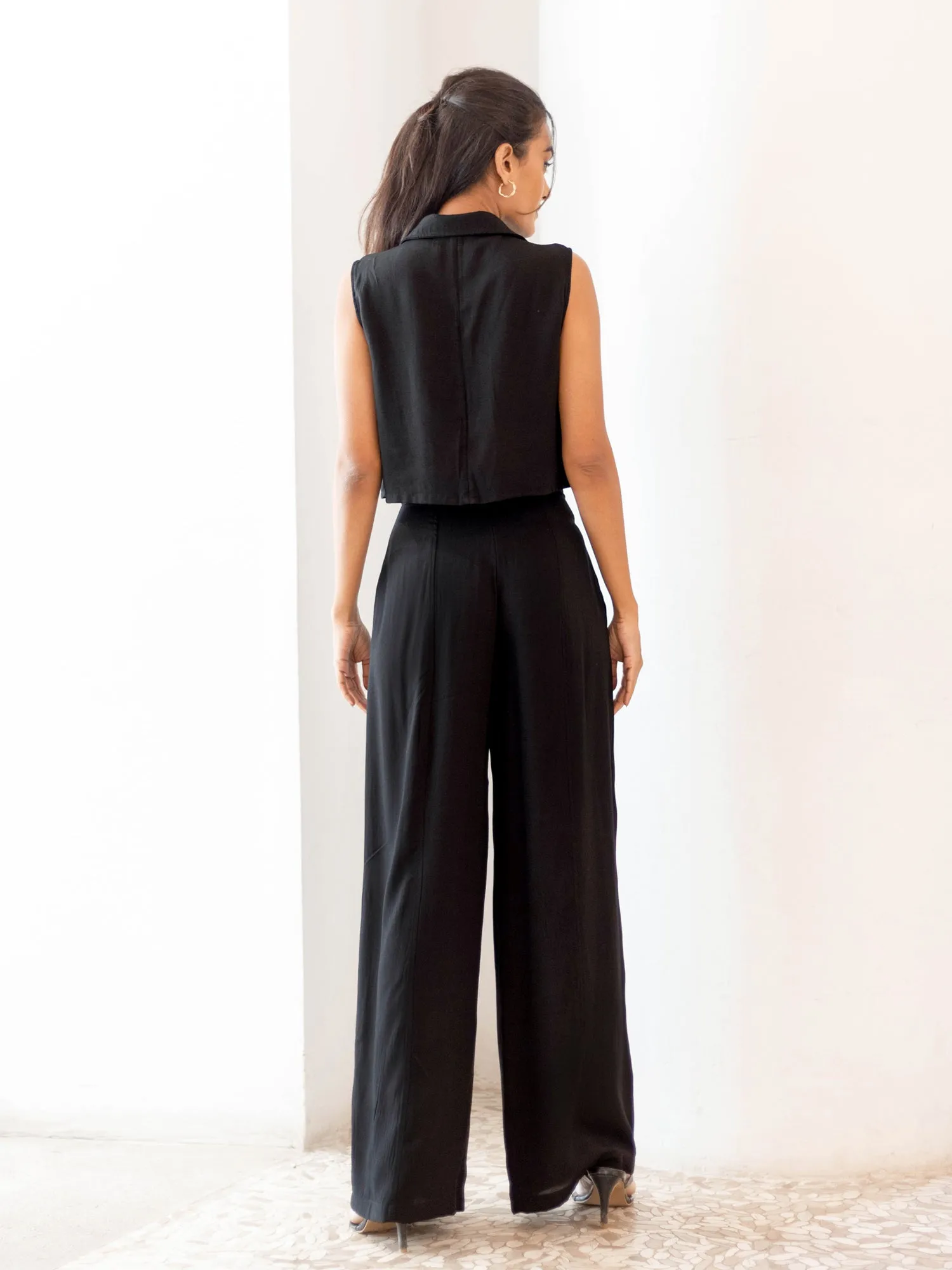 Seam Detail Wide Leg Pant