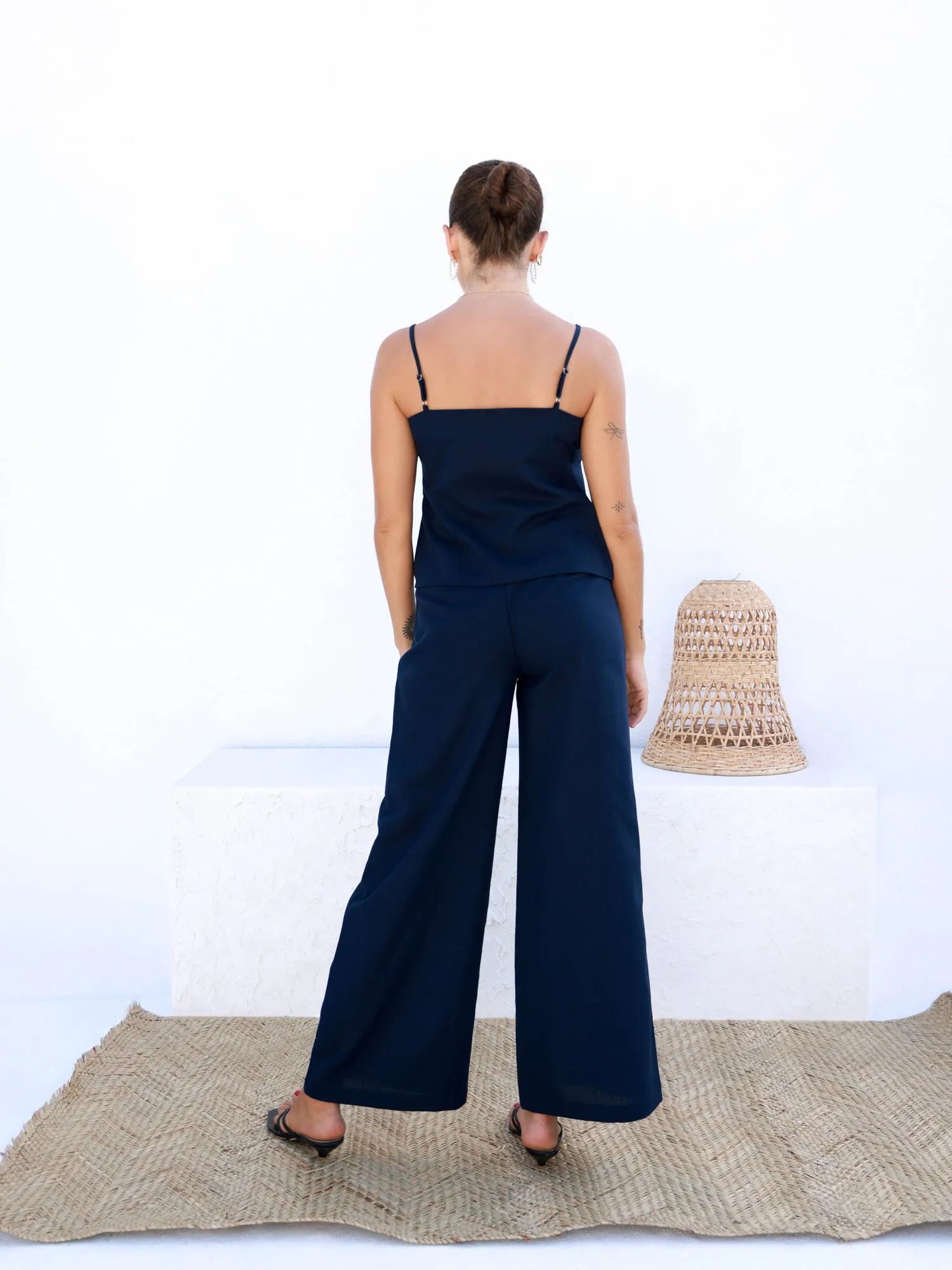 Seam Detail Wide Leg Pant