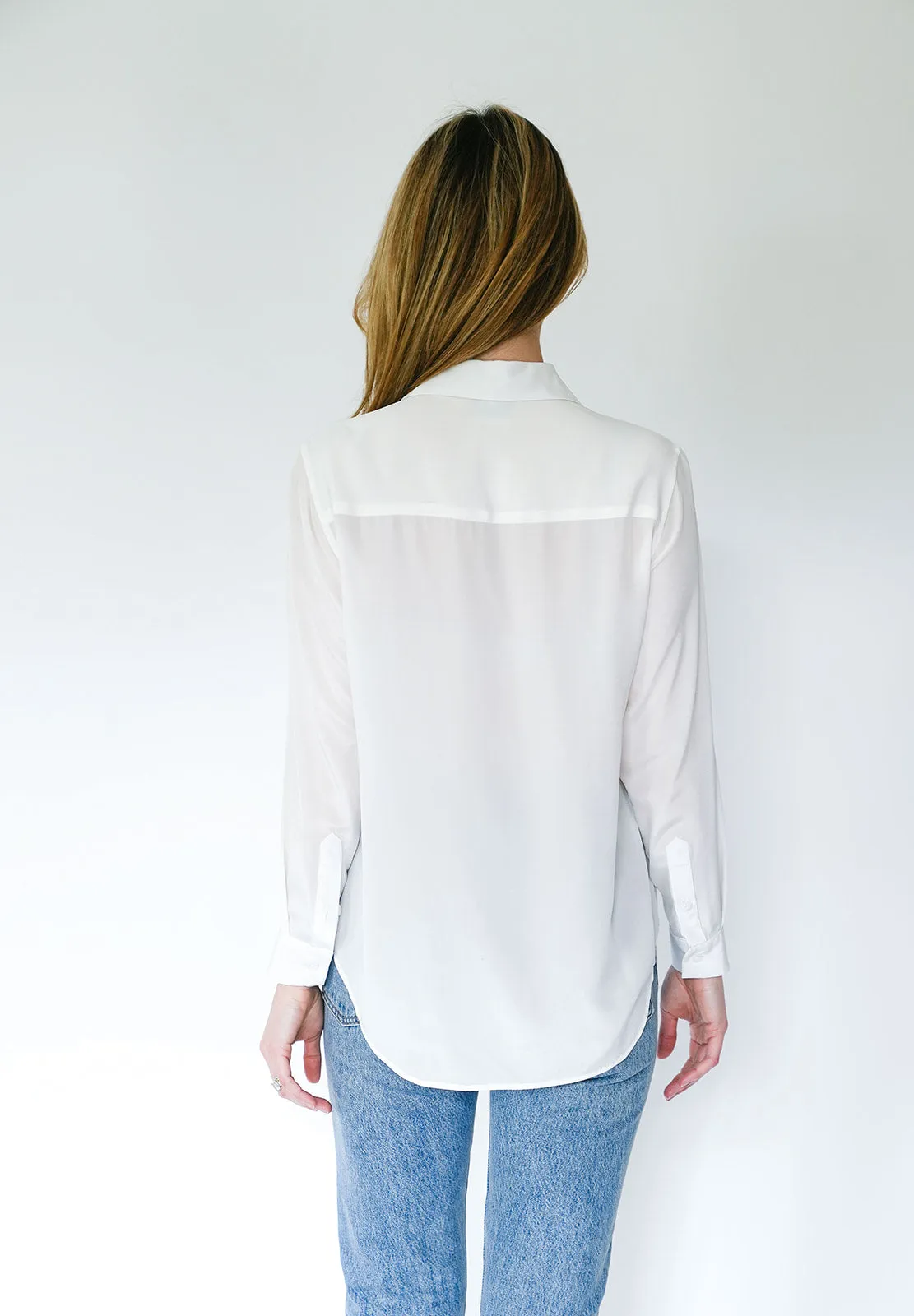 Serena Shirt with Pockets in Essential White