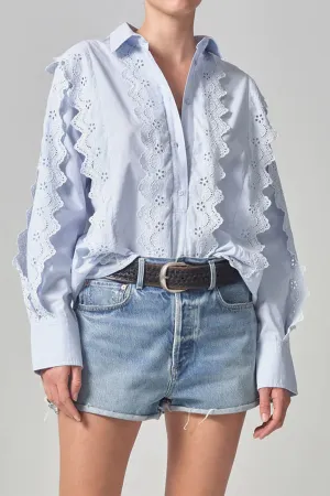 Shay Popover with Scalloped Trim in Santa Cruz