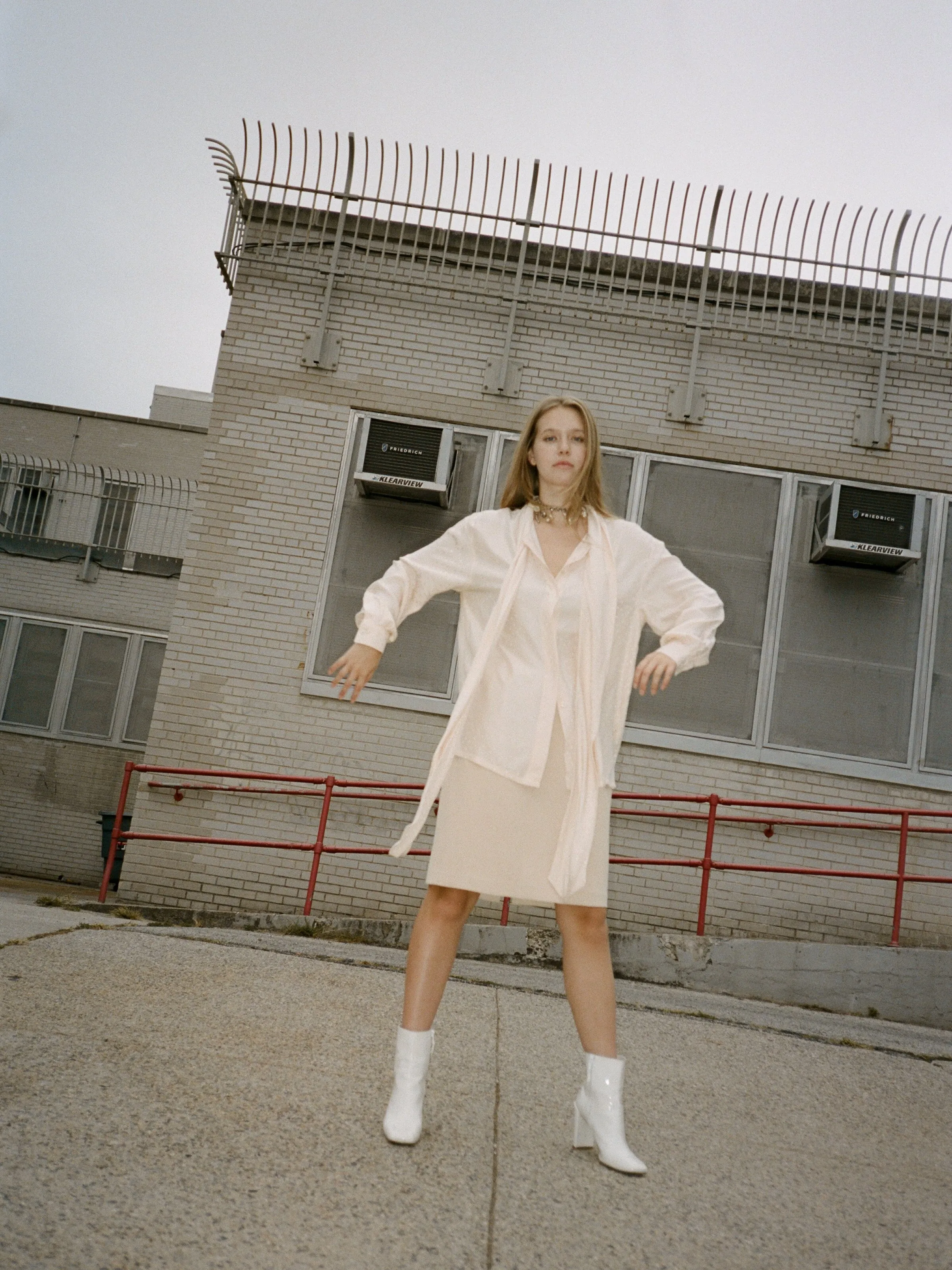 Shell Pink Secretary Blouse