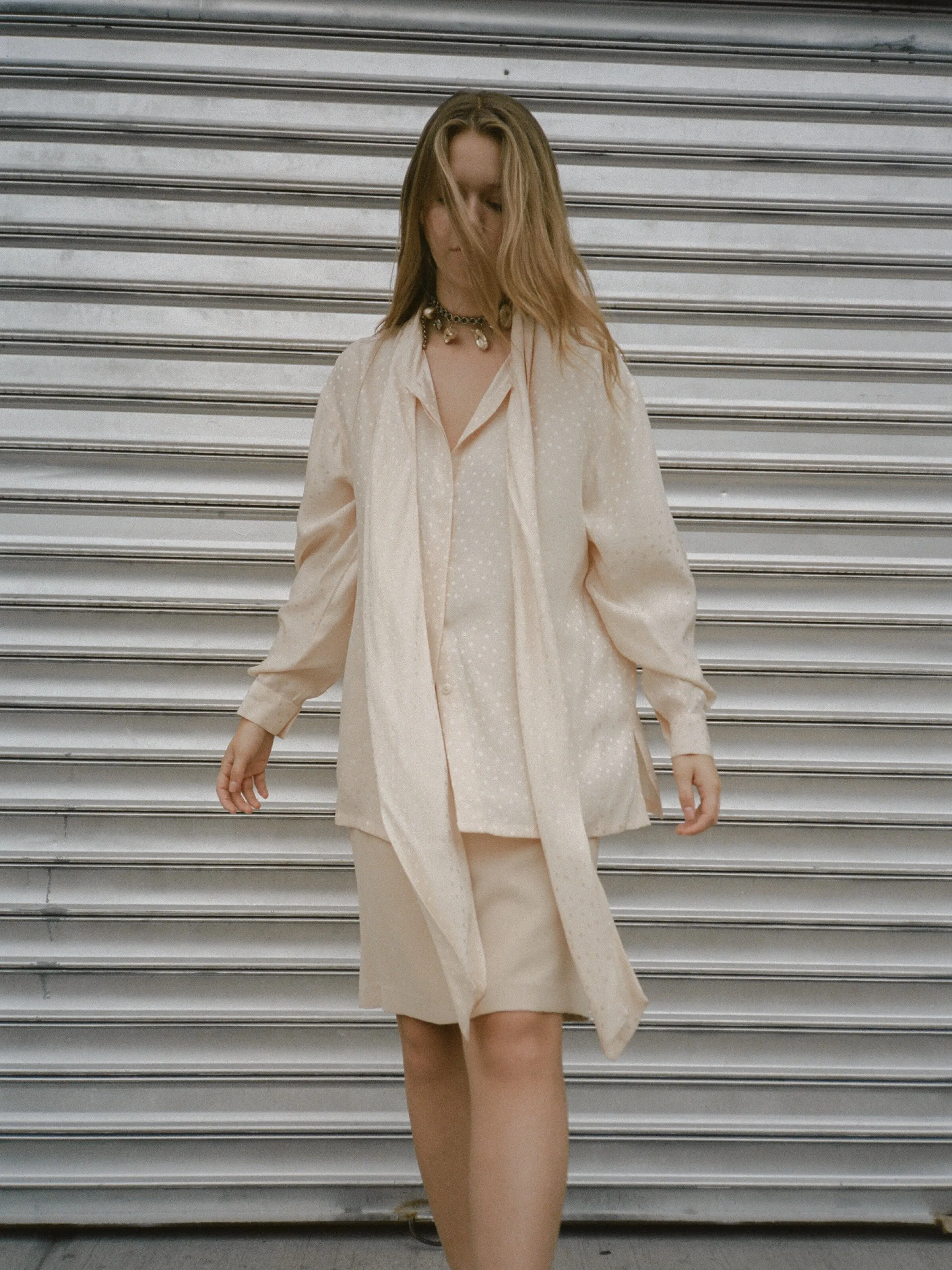 Shell Pink Secretary Blouse