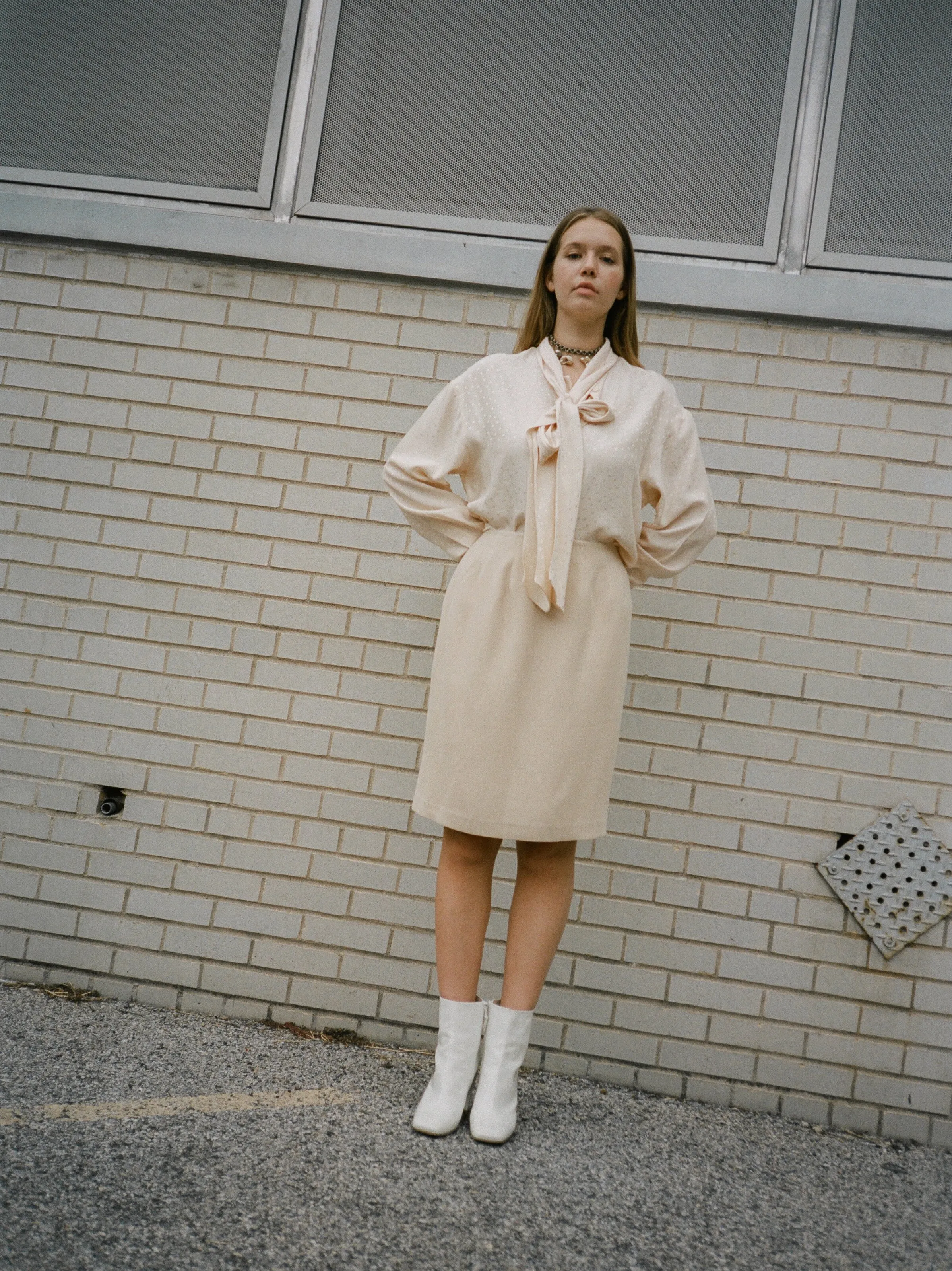 Shell Pink Secretary Blouse