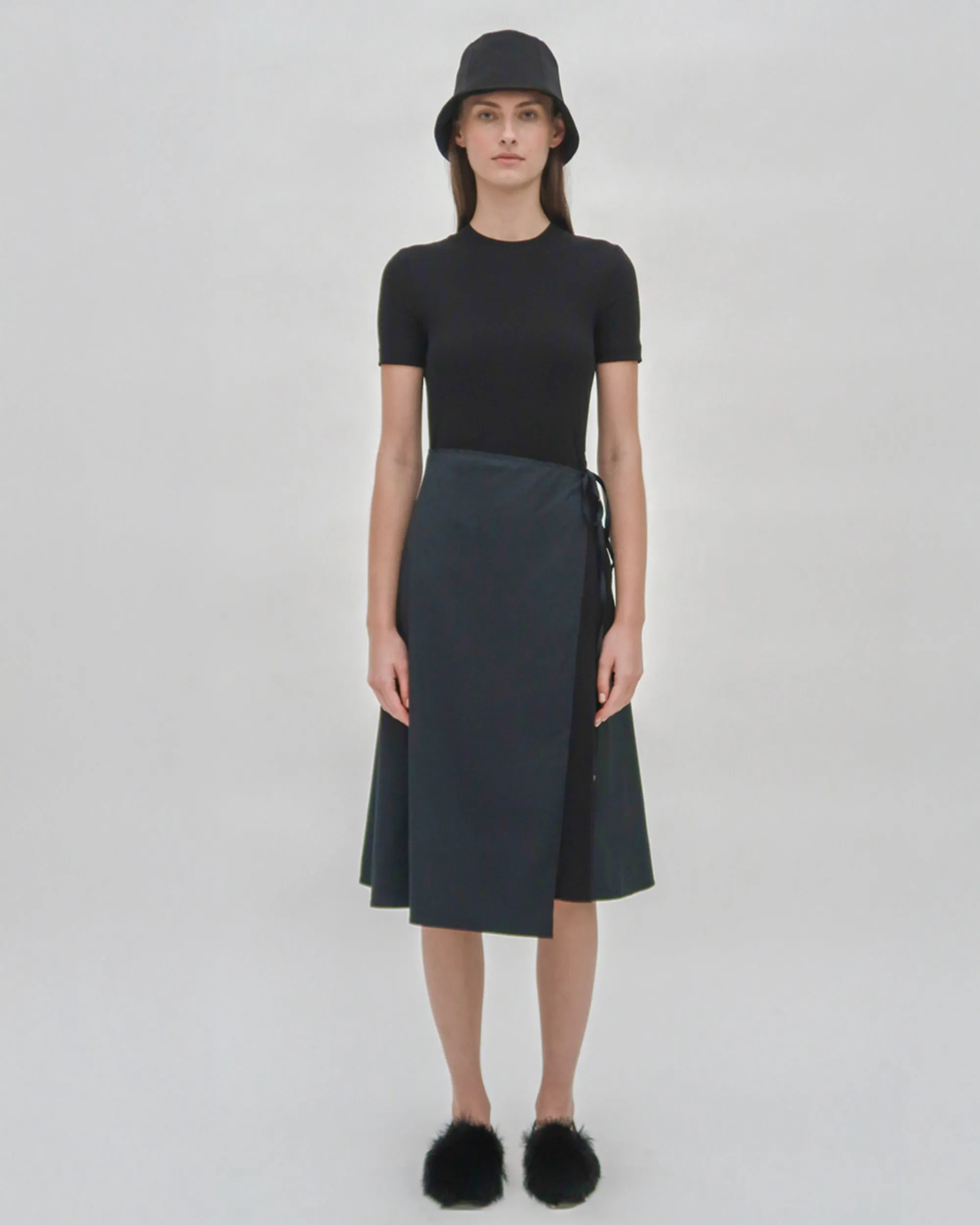 SHORT SLEEVE APRON COMBO T-SHIRT DRESS