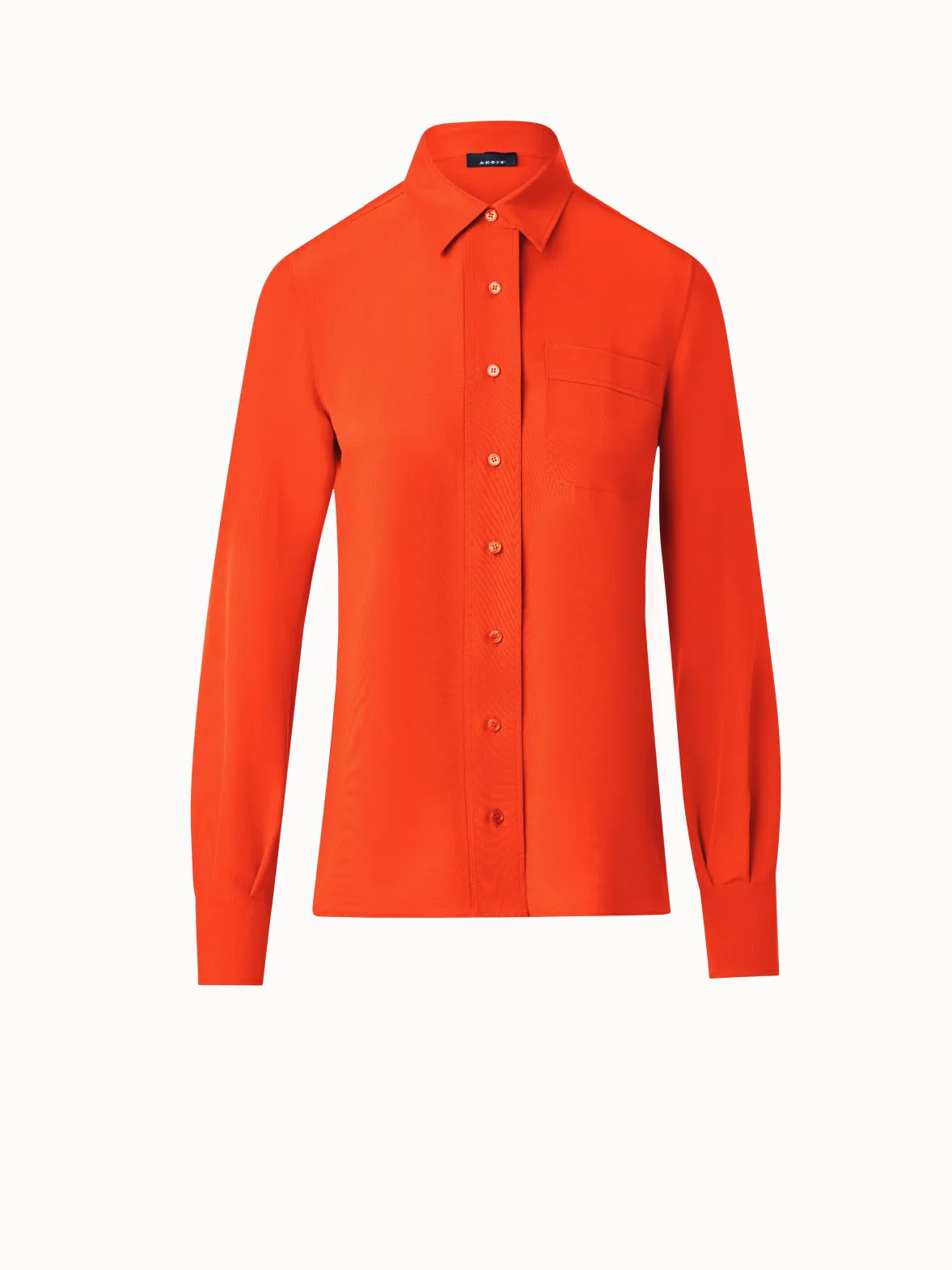 Silk Crêpe Shirt Blouse