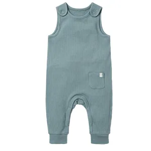 Sky Ribbed Dungarees