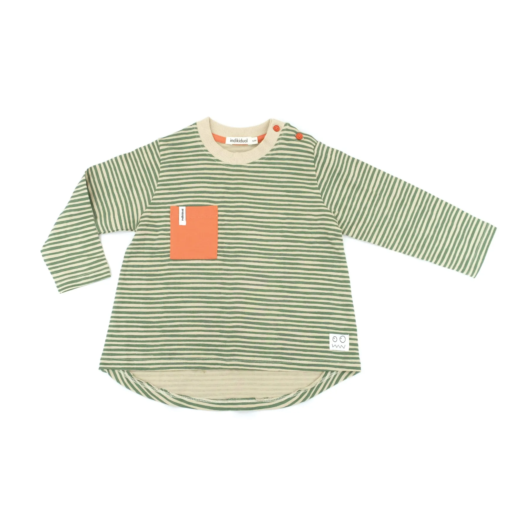 Stripe Top with Contrast Pocket