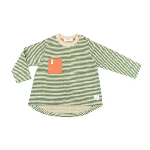 Stripe Top with Contrast Pocket