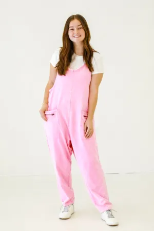 Sunny Days Acid Wash Jumper in Pink