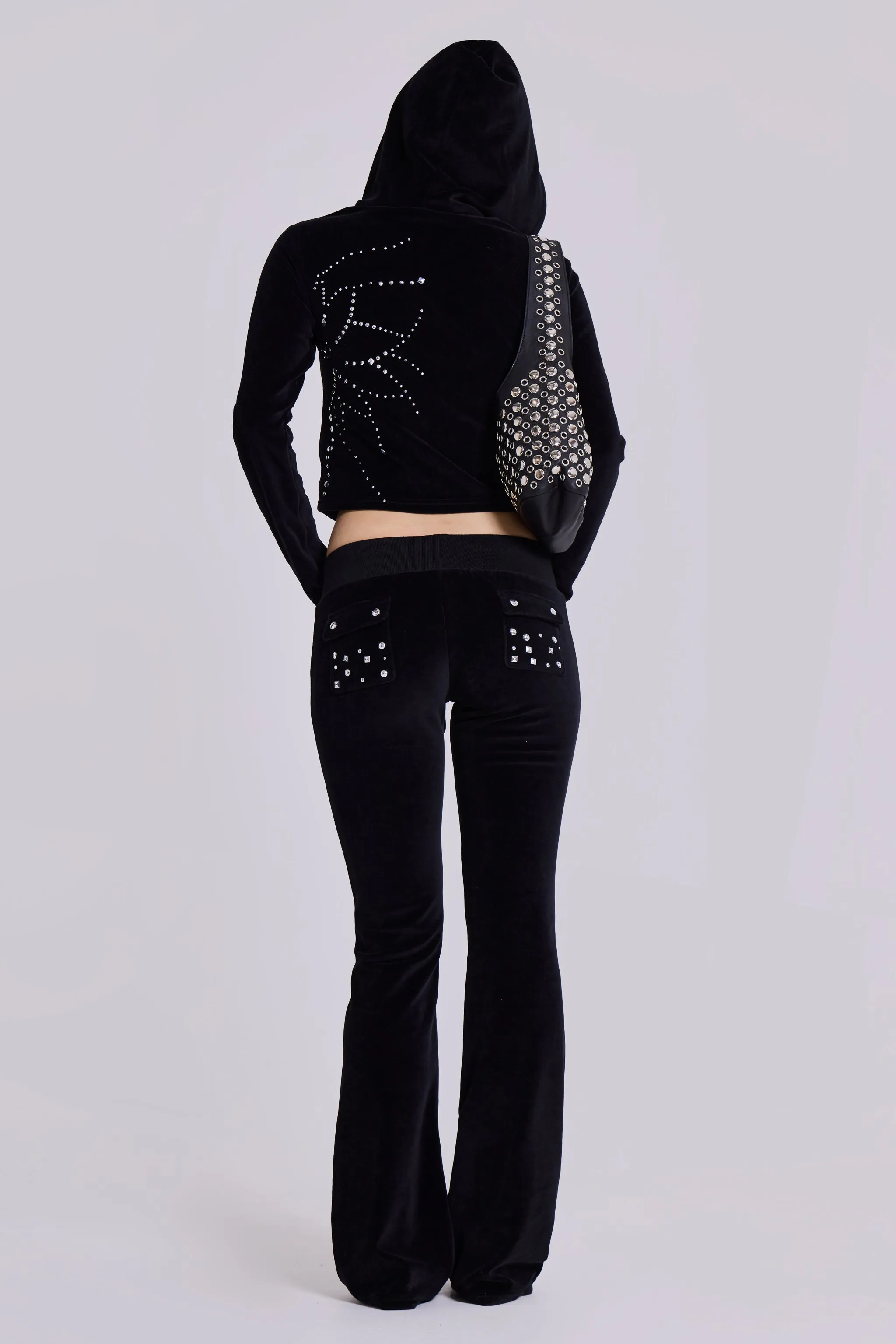 Superset Studded Velour Bootcut Trousers