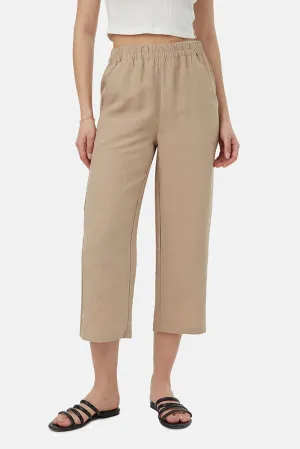 Tencel Wide Cropped Trousers