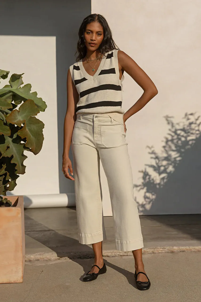 The Marine Pant in Bleached White
