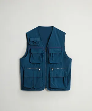 Todd Snyder x Woolrich Fishing Vest in Blue