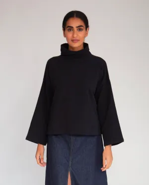 Ula Organic Cotton Top In Black