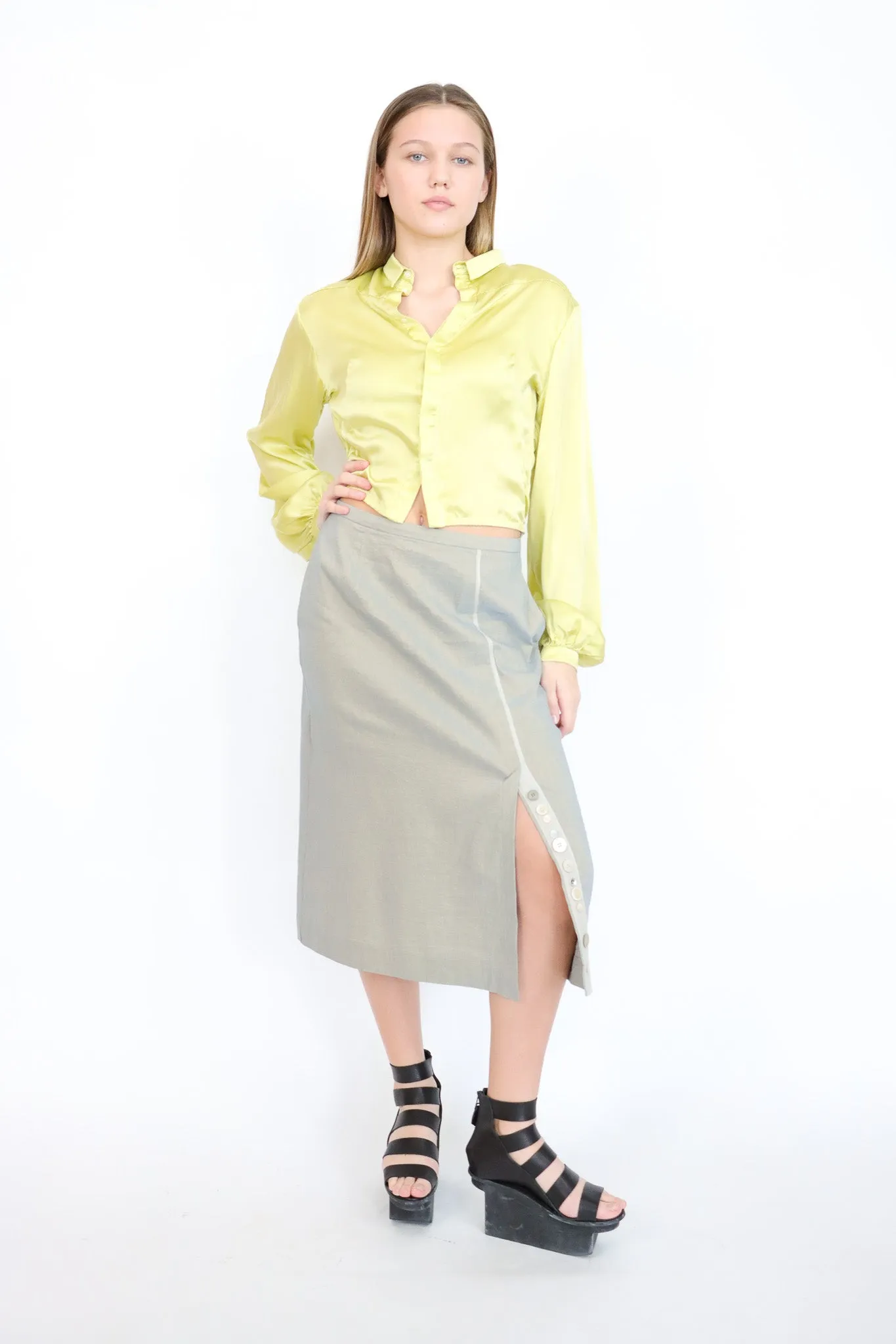 Umit Unal Lemon Silk Shirt