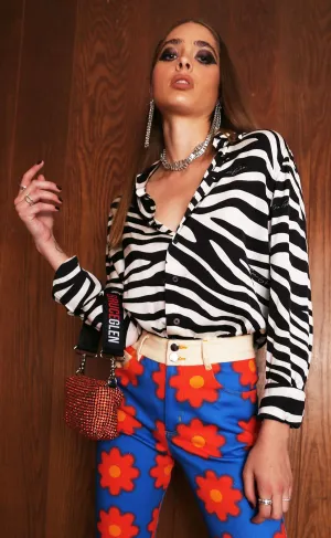 Unisex Zebra Silk Shirt