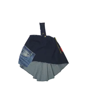 Upcycled Denim One Shoulder Top