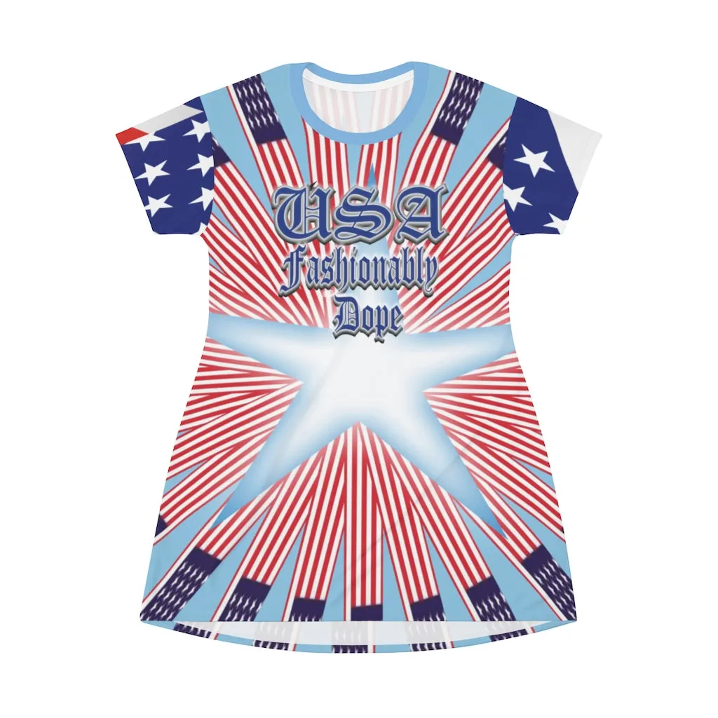 USA Fashionably Dope - T-Shirt Dress