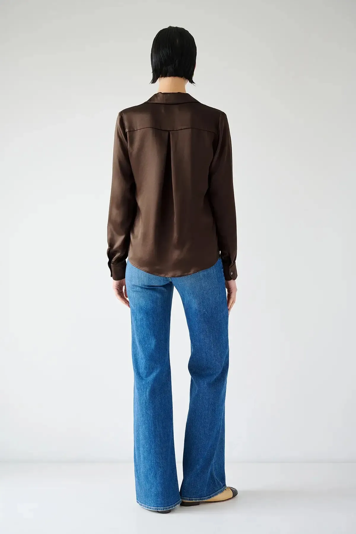 Velvet - Soho Silk blouse in Chocolate