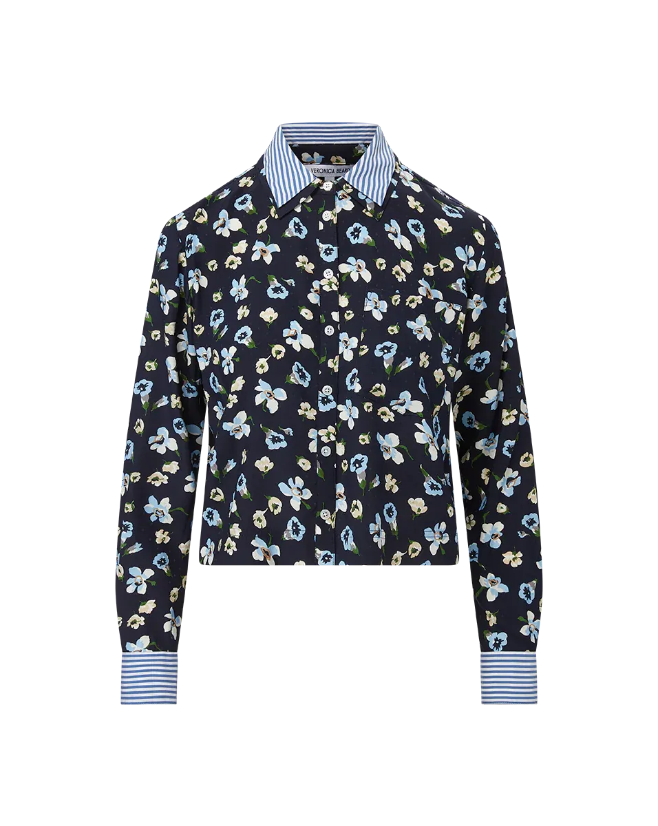 VERONICA BEARD Maia Floral Silk Shirt