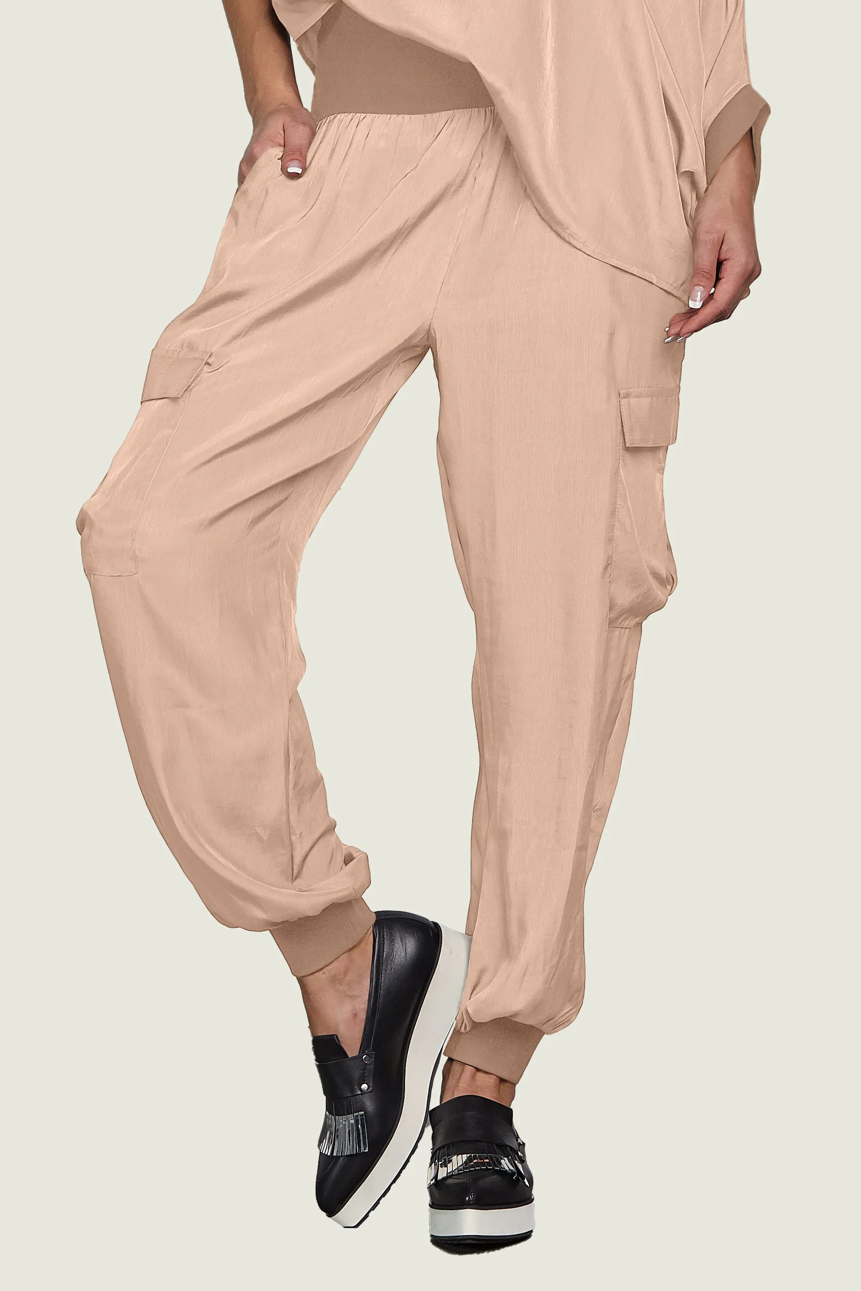 Washable Silk Cargo Pants