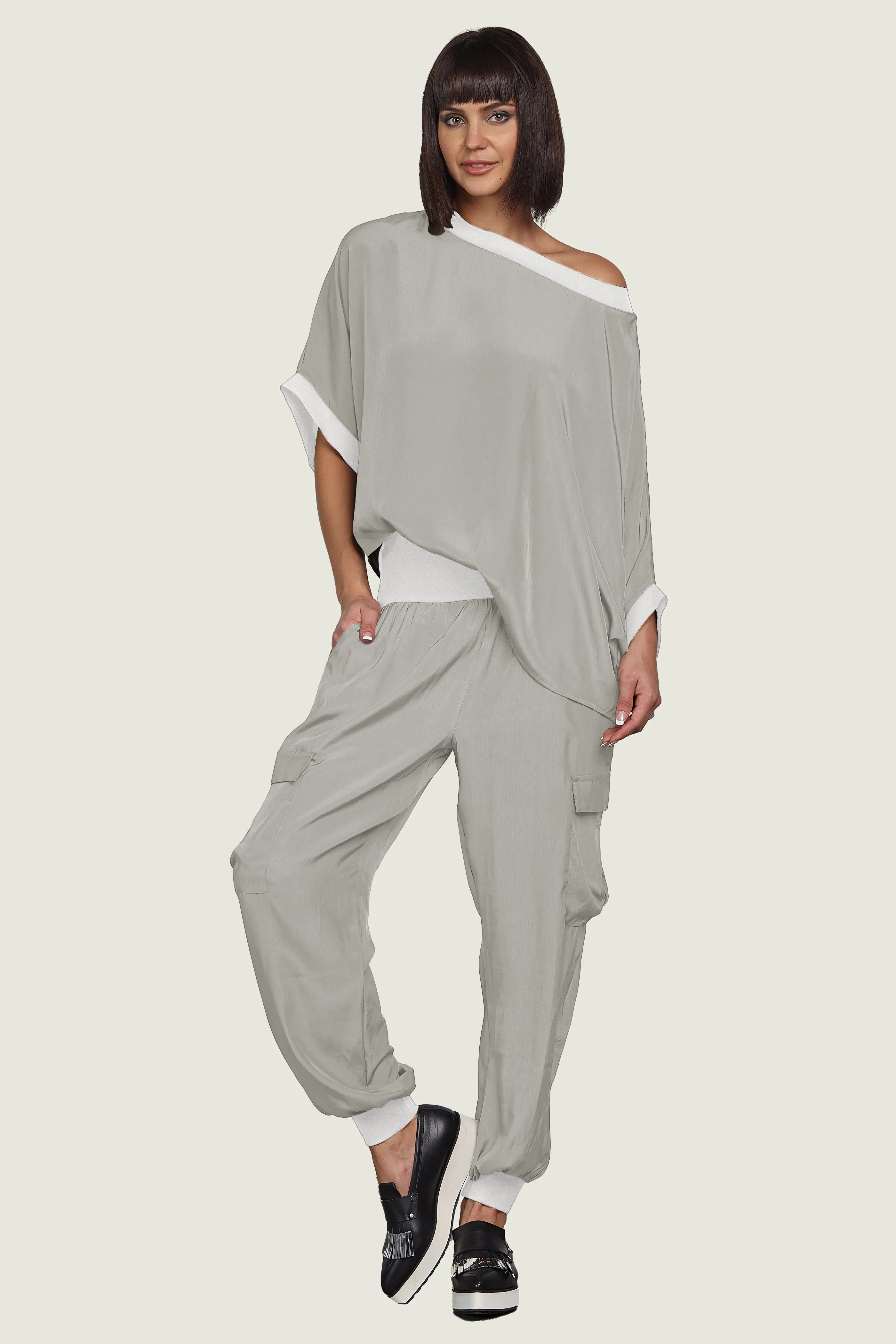 Washable Silk Cargo Pants