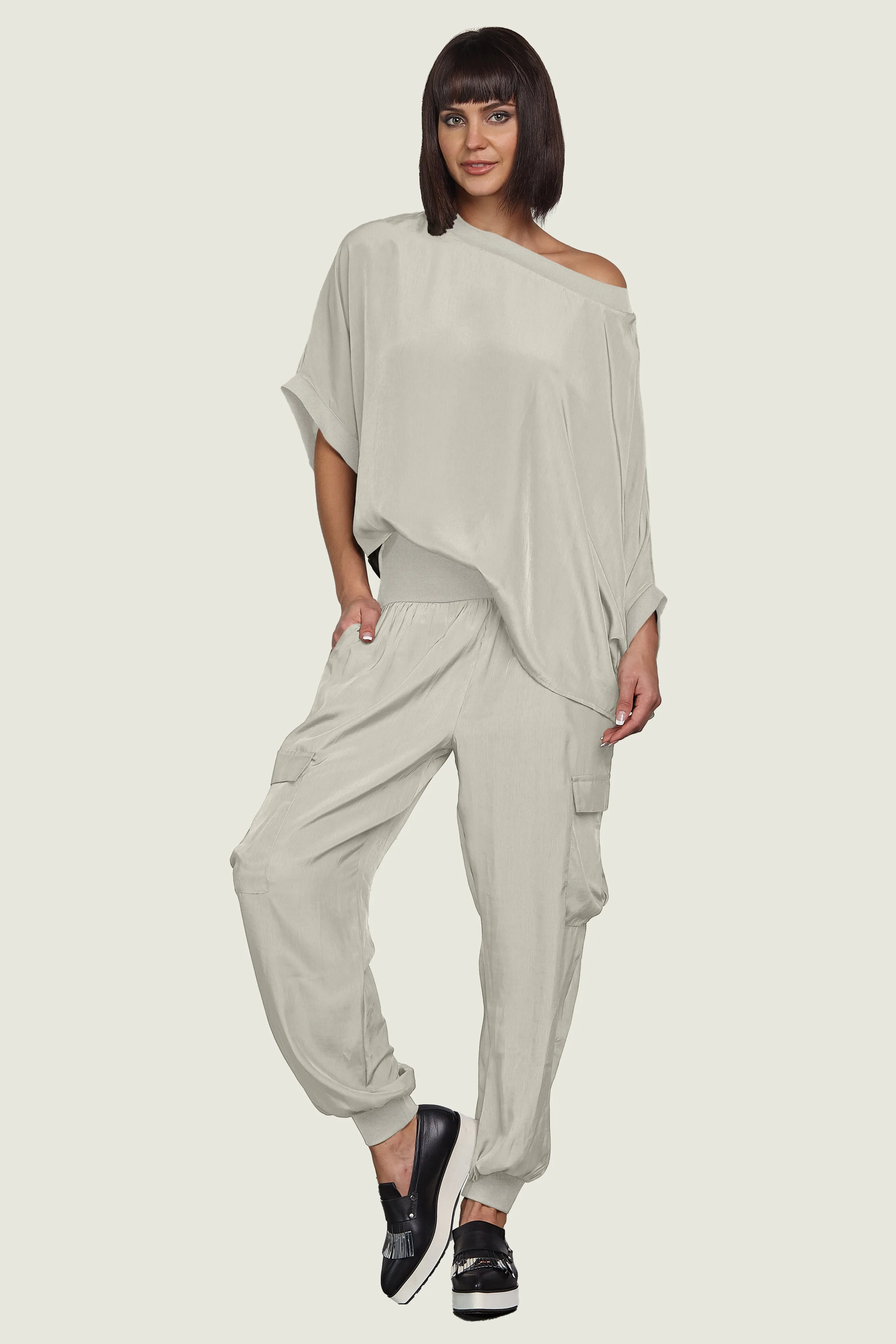 Washable Silk Cargo Pants