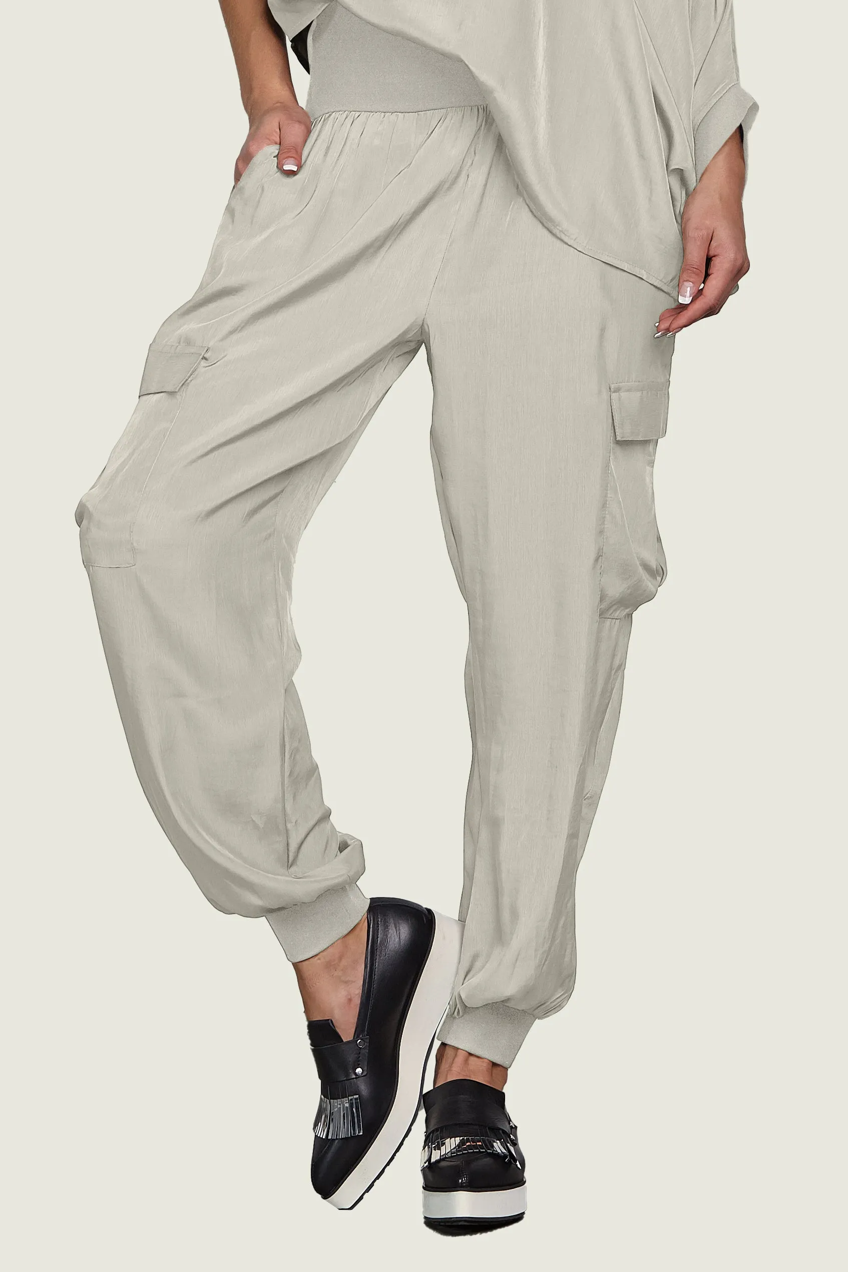 Washable Silk Cargo Pants