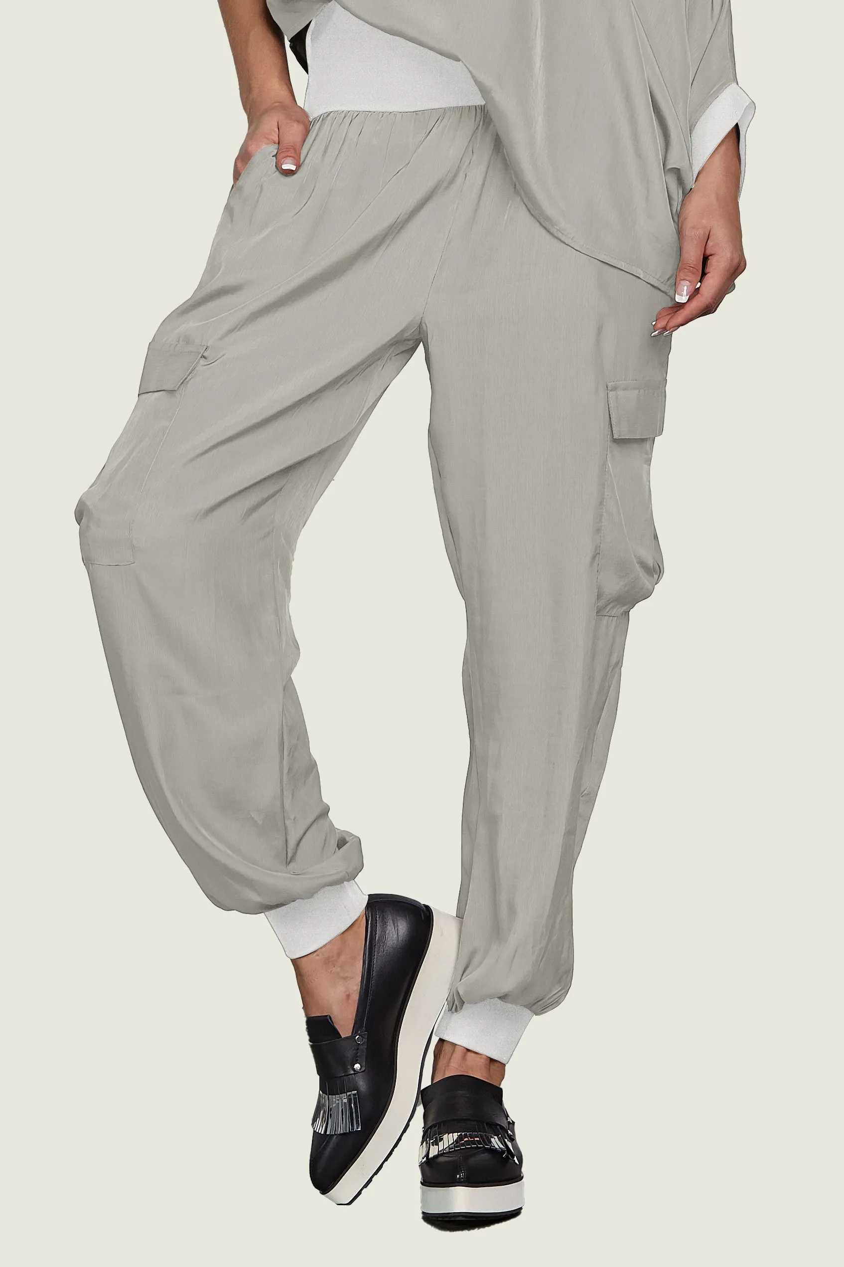 Washable Silk Cargo Pants