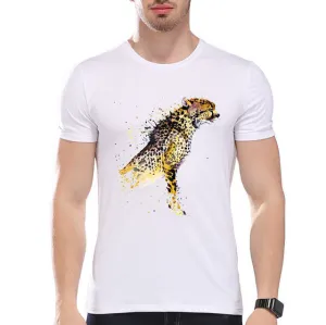 Watercolor Beautiful Artsy Cheetah Big Cat Cute Funny Joke Men T Shirt Tee