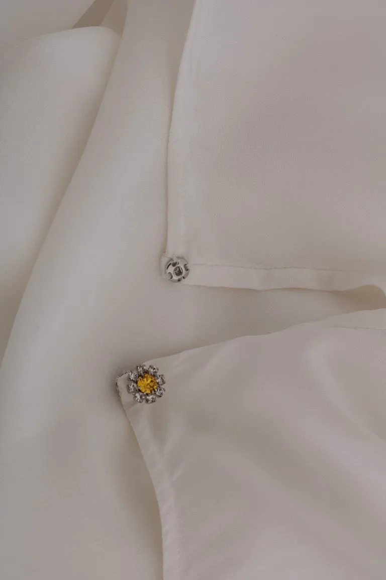 White Crystal Sleeveless T-Shirt
