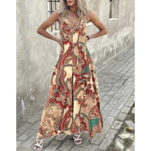 Women's Bodysuits Sleeveless Bodysuits Printing Backless Streetwear Printing