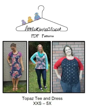 Women's Topaz Tee and Dress- XXS - 5X - Little Kiwis Closet
