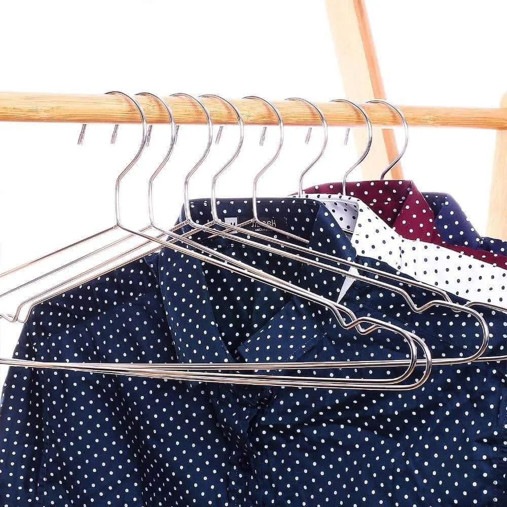 Xyijia Hanger Super Strong Stainless Steel Metal Wire Hangers Clothes Hangers, Coat Hanger, Suit Hanger (30Pcs/Lot)
