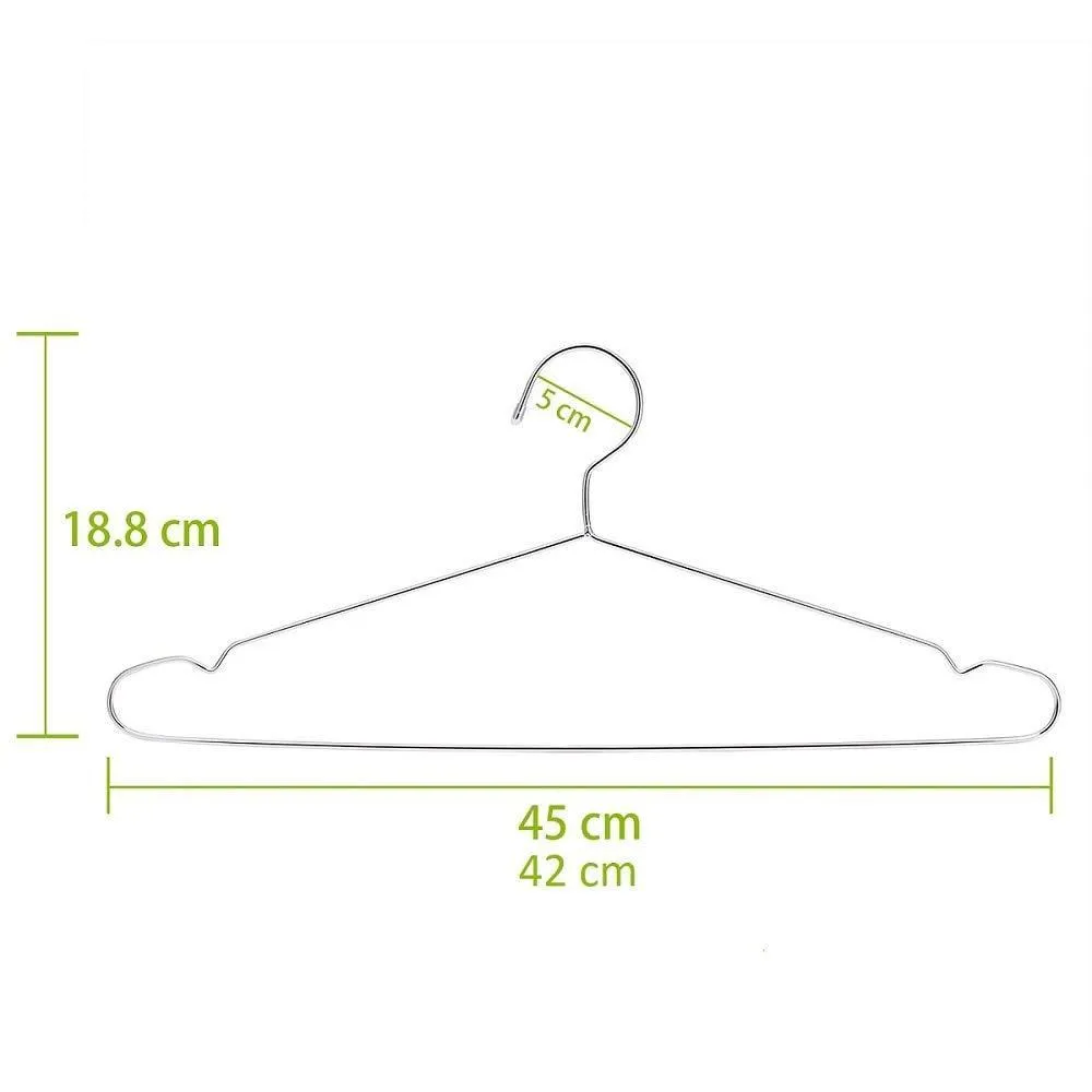 Xyijia Hanger Super Strong Stainless Steel Metal Wire Hangers Clothes Hangers, Coat Hanger, Suit Hanger (30Pcs/Lot)
