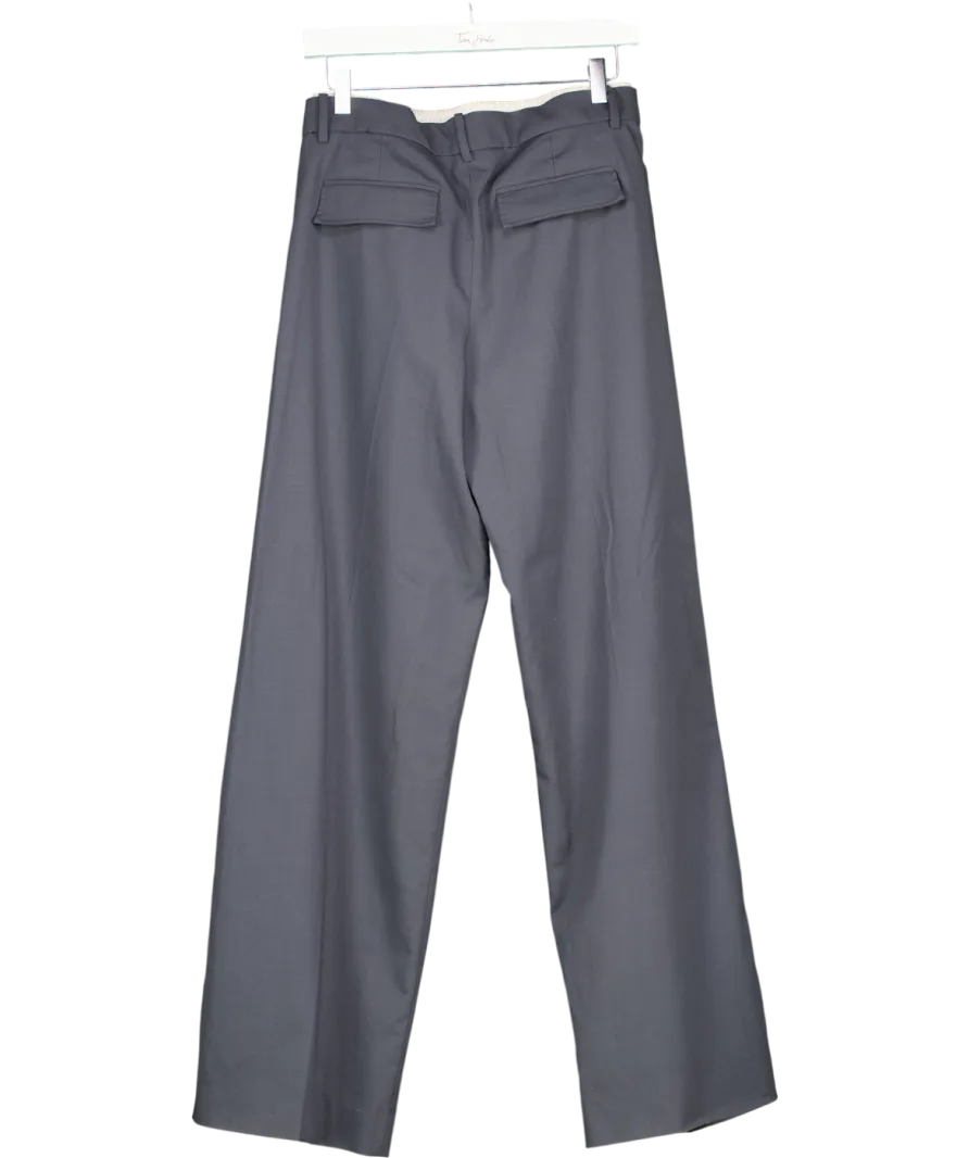 ZARA Grey Darted Wool Blend Trousers UK 8