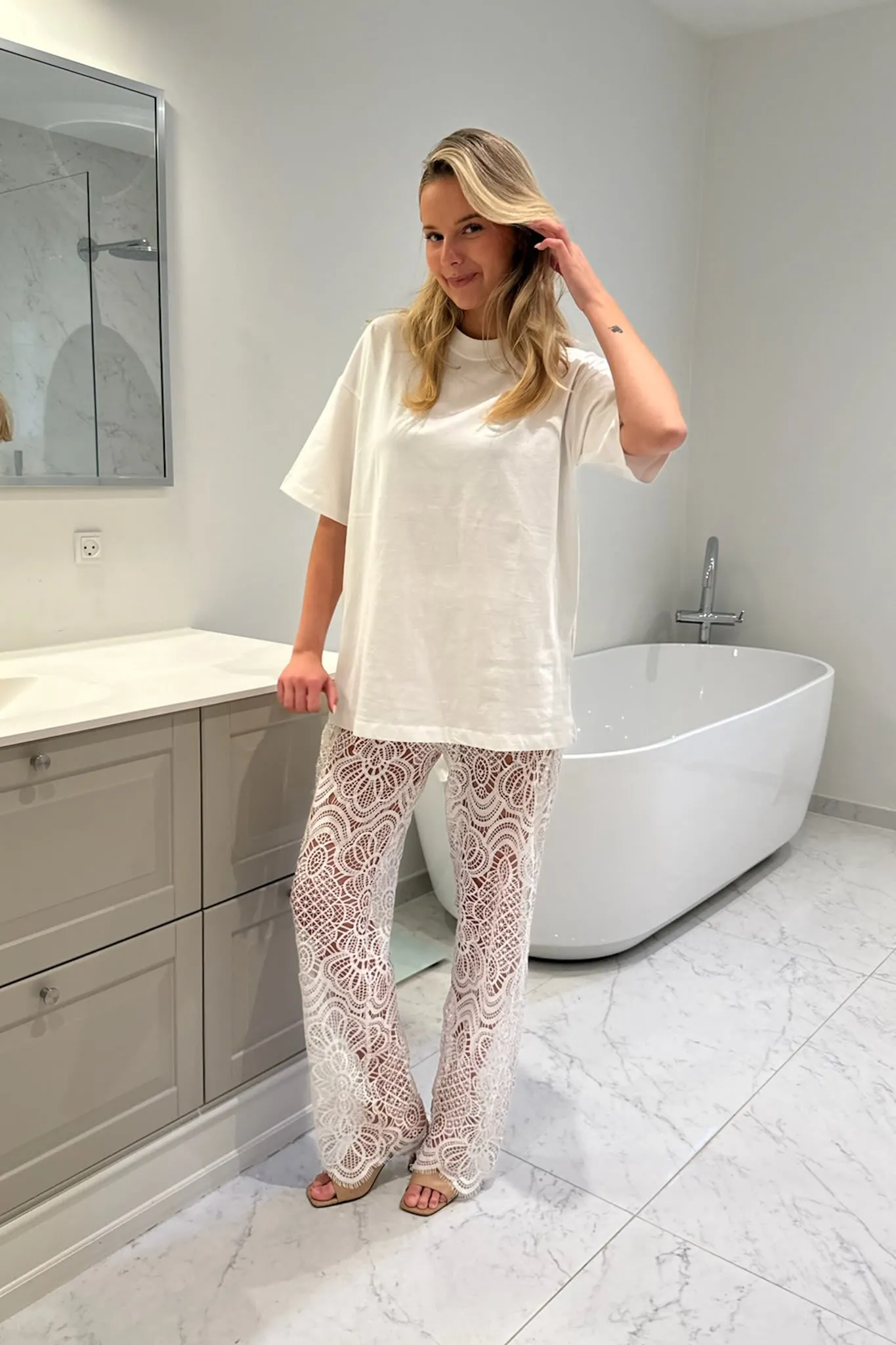 ZhannaIC Bukser - Hvid Blonde